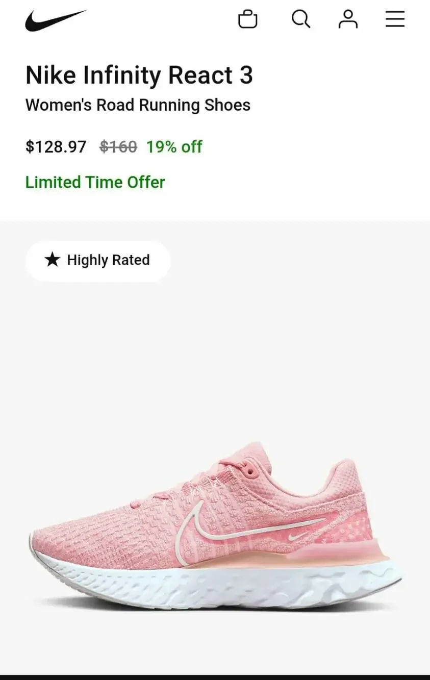 Nike React Infinity Run FK 2 Pink Glaze/White Foam CT2423-600, Women Size 12